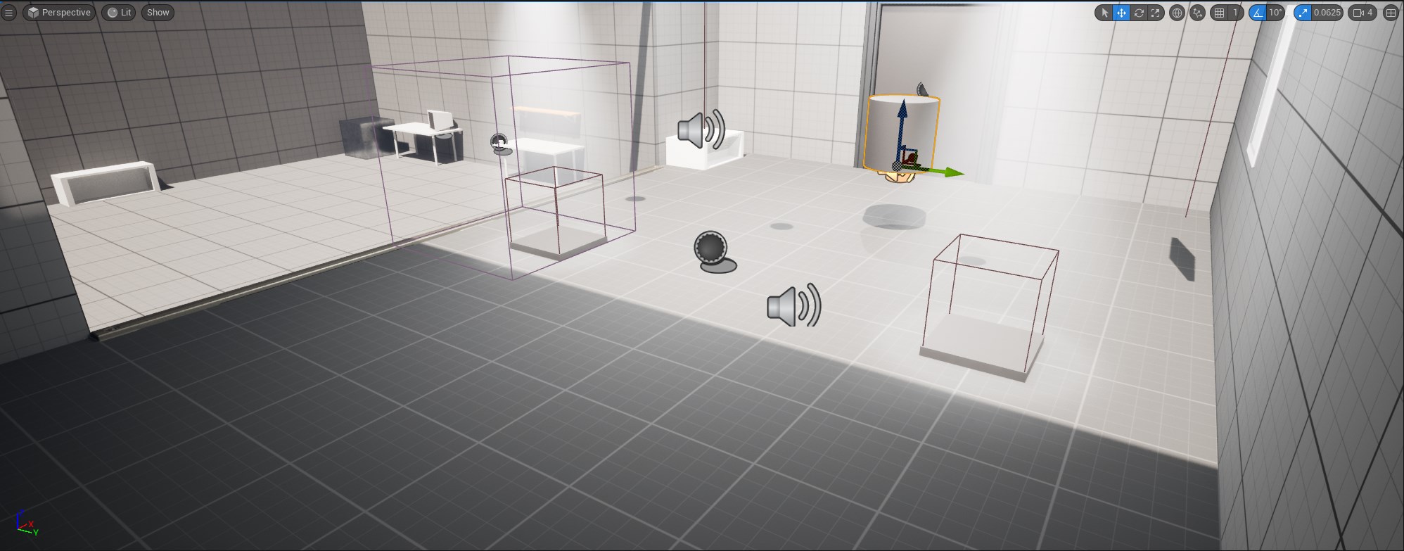 Four Lights: Puzzle Room A (Wireframe)
